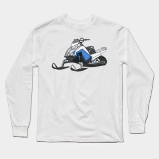 Snowmobile cartoon illustration Long Sleeve T-Shirt